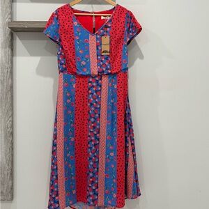 Sugarhill Brighton Patchwork Striped Midi Dress